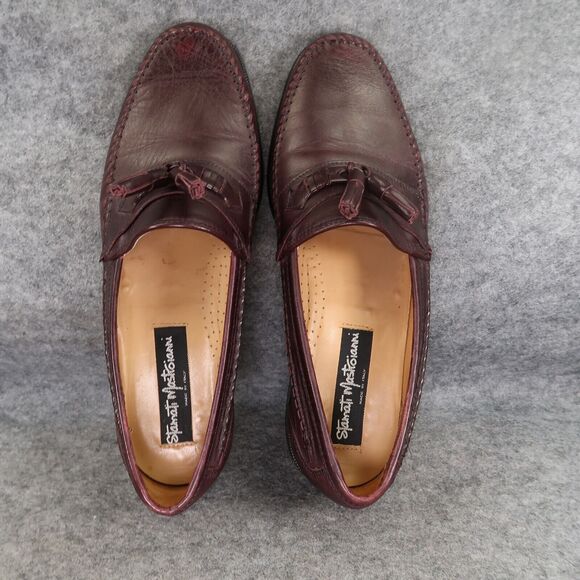 Stamati Mastroianni Shoes Mens 10 Tassel Loafers Moccasin Leather Classic Brown main image 5